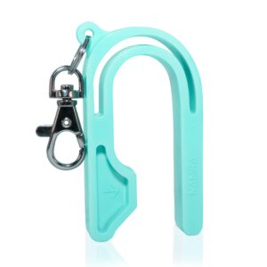 The Car Seat Key - Original Car Seat Key Chain Buckle Release Tool - Easy Unbuckle Opener Aid for Nails, Parents, Grandparents & Older Children by NAMRA Made in USA (Teal)