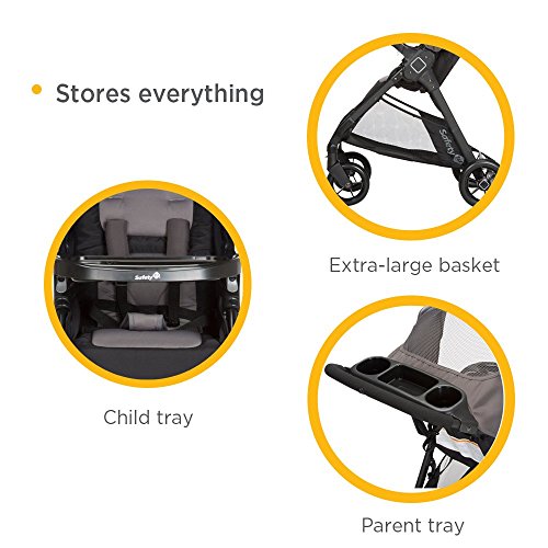 Safety 1st Smooth Ride Travel System Stroller and Car Seat OnBoard 35 LT - Efficient Infant Car Seat Stroller and Infant Car Seat and Stroller Combo, Black Cherry