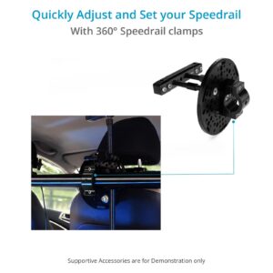 PROAIM Universal Backseat Monitor Control System for in-Car Rigging. Adjustable Double -Seat System Mount Monitor/Wheel/Joystick. Offers Monitoring of Car Chasing Sequences (P-BKST-02)