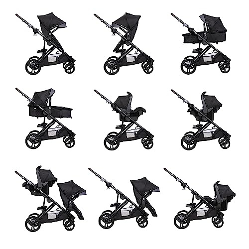 Baby Trend Morph Single to Double Modular Travel System, Black