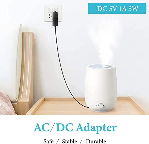 5V 1A AC Adapter, Waysse 5V 1A Power Supply DC Power Adapter,100V-240V Slim Design AC Power Adapter Wall Charger for Android Tablets Webcam Routers Toys Recorder Speaker & More DC 5V Devices