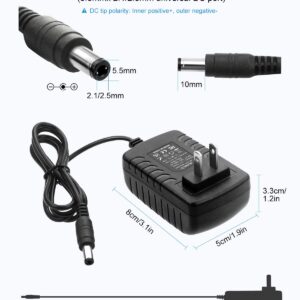 ALITOVE 5V 3A 15W AC 100V~240V to DC Power Supply Adapter Converter 5.5X 2.5mm 5.5x2.1mm Plug for WS2812B WS2811 WS2801 SK6812 LED Pixel Strip Light CCTV Camera Security System