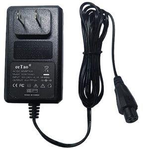 eetao 3-prong 42v ac/dc adapter charger compatible with evercross hy-a21 hya21 36v 2ah 72wh 36vdc lithium li-ion battery model hlt-118c-4201000 hlt-118c4201000 shenzhen hyleton power supply cord