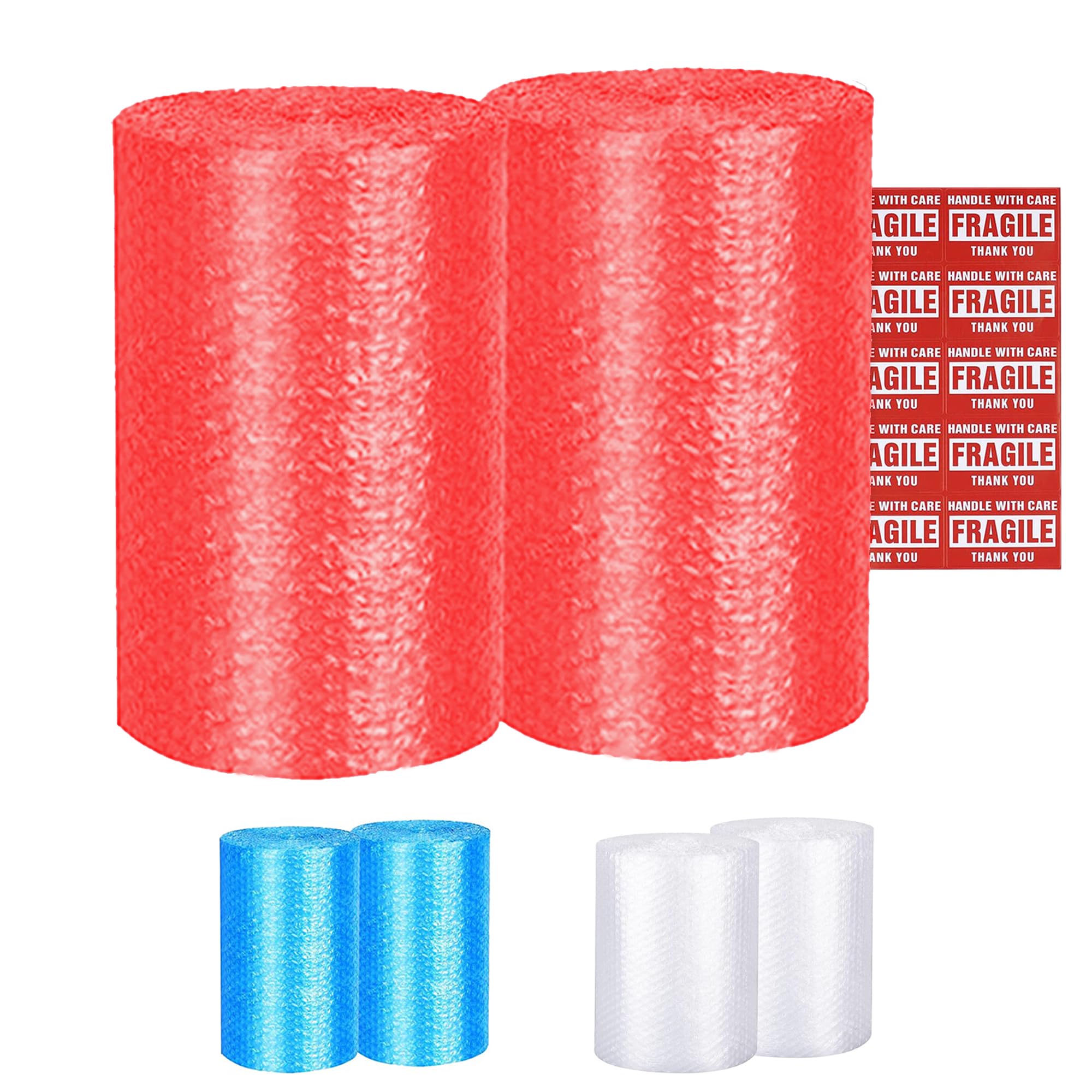 Yens Bubble Cushioning Rolls Packing Materials, 3/16" AIR Bubble,72 FT, 12 inch width Perforated every 12" (72 ft, Red)