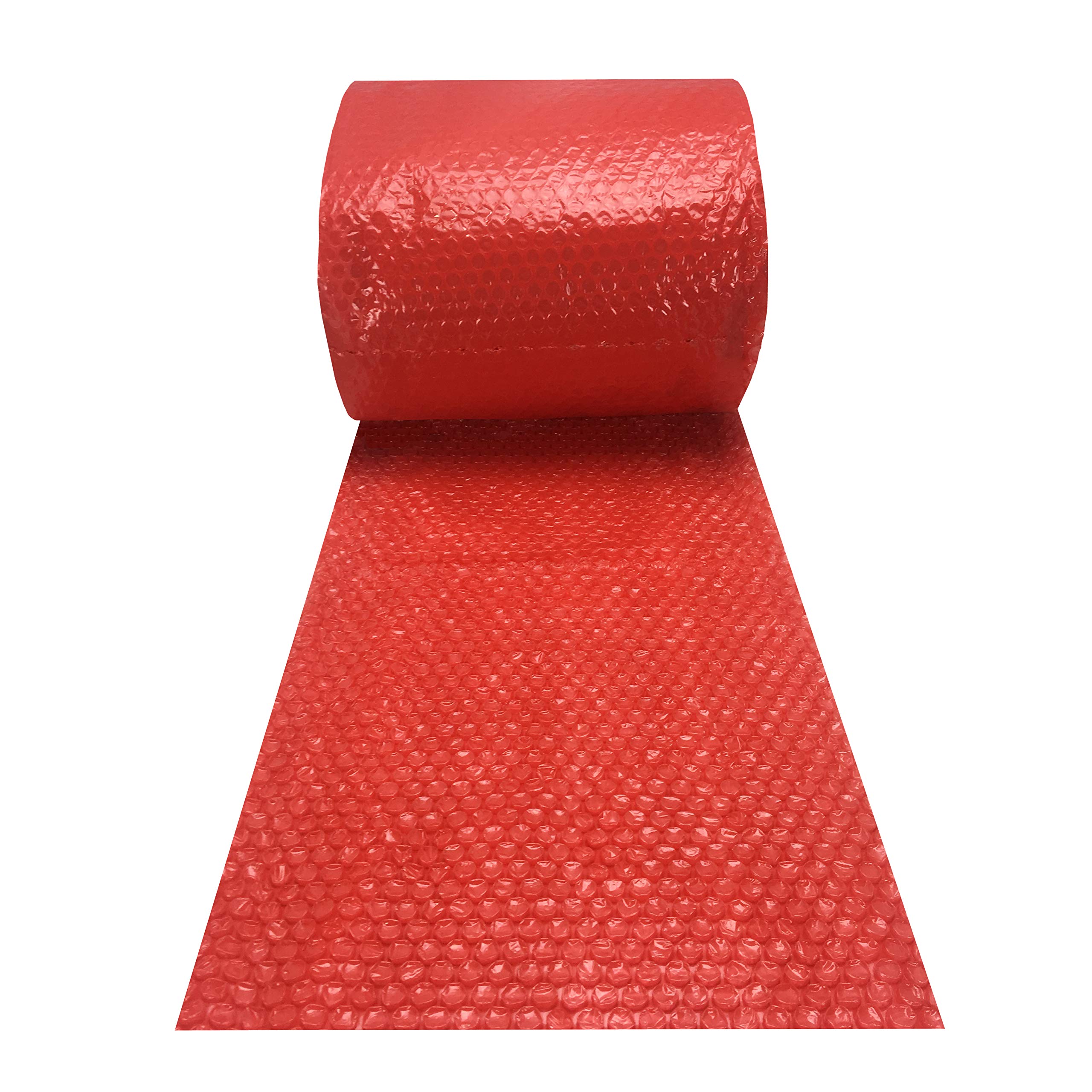 Color Bubble Protective Packaging Rolls - 3/16" (12" Wide x 30' Length, Red)