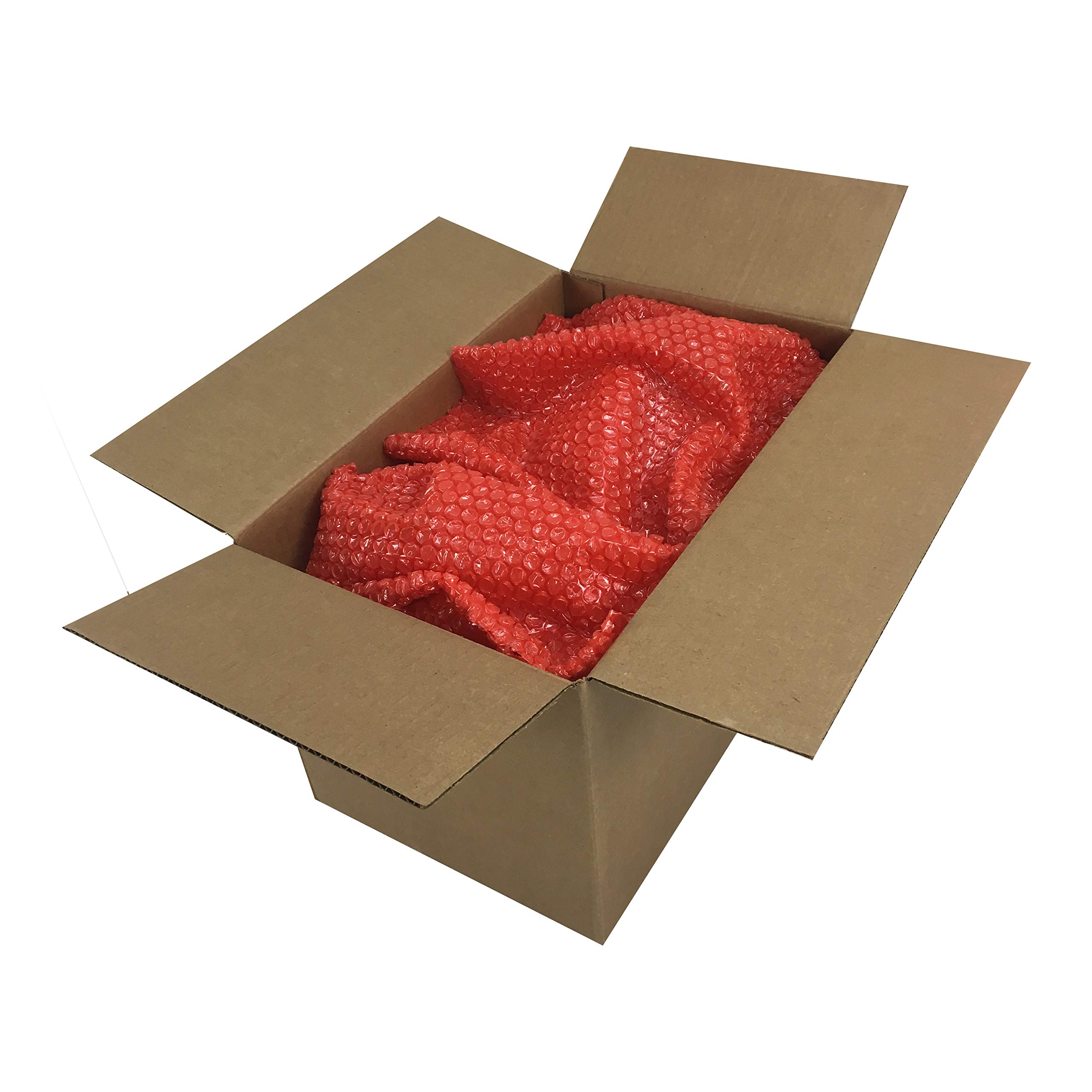 Color Bubble Protective Packaging Rolls - 3/16" (12" Wide x 30' Length, Red)