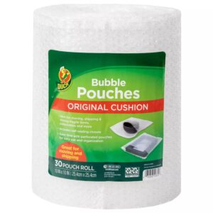 duck bubble pouches on a roll - clear, 30 count, 10" x 10"