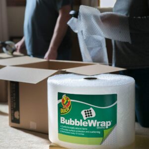 Duck Brand Bubble Wrap Roll, Original Bubble Cushioning, 12" x 175', Perforated Every 12" (1053440), Clear