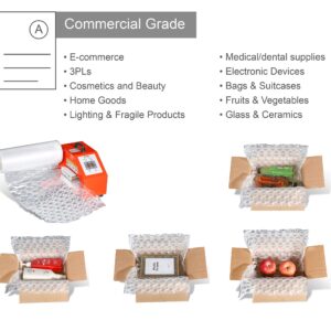 SOLTECH Inflatable Air Bubble Film Cushioning Wrap Rolls,Perforated, Easy to Tear,Large Air Bubble, 15.7 Inchx984 Feet Total,Packing, Industrial, Business Bubble Supply (Perforated Line 7.8" in)