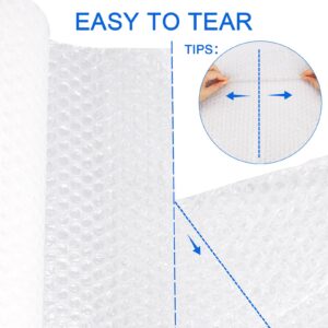 2-pack Bubble Cushioning Wrap Rolls, 3/16" x 12" x 72' ft Total Bubble Packing Wrap,Cushioning Rolls Packing Supplies Perforated Everv 12 ",with 20 Fragile Stickers for Packing Moving Shipping