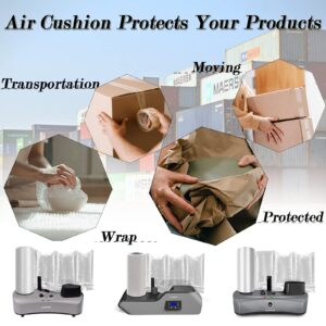 JZBRAIN Air Cushion Film 72002 Air Pillows Air Bubble Bags Wrap Packing Roll, 1 Roll 200mm X 100mm X 200m X 0.02mm Air Cushion Films ONLY Compatible with JZBRAIN Air Cushion Machine (1 Roll)