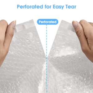 Pacific Mailer Bubble Cushion Wrap Pouches 7.5x7.5 Inch Total 50 Packs Self Sealing Bubble Pouch Bags Roll for Packing, Shipping, Storage, Moving [Clear]