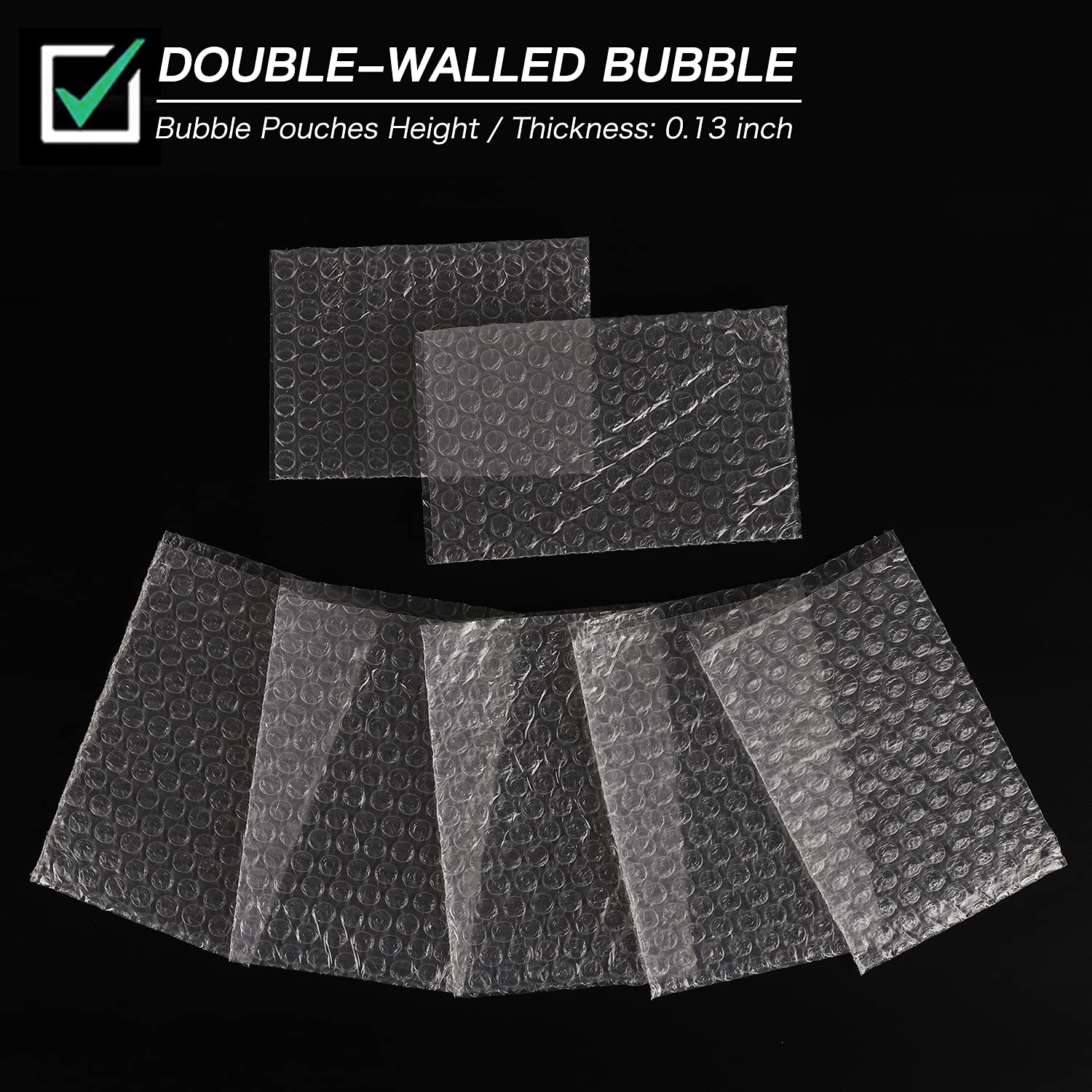 50Pcs Bubble Out Bags, 4 x 6Inches Bubble Wrap Small Bag, Double Walled Bubble Cushioning Bags for Packing Dishes Moving, Shipping, and Packing Supplies for Glasses Plates