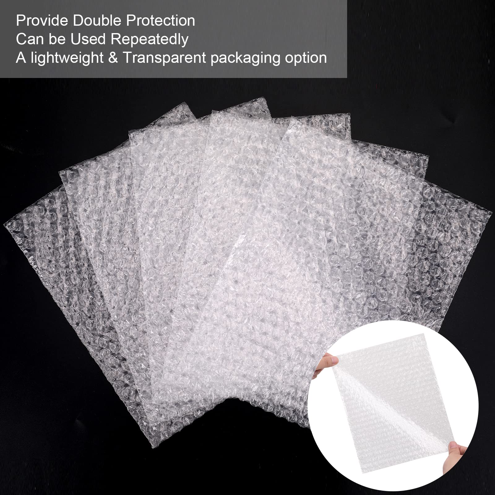 50Pcs Bubble Out Bags Pouches 8"x 10" Bubble Pouches Cushioning Packaging Bags, Double Walled Cushioning Bags Thickening Shockproof Foam Bags for Moving, Shipping, and Storage