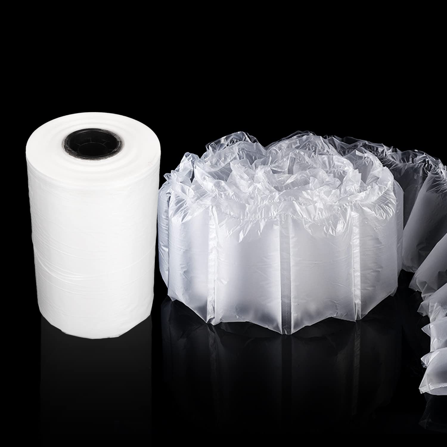 awagas Air Cushion Wrap Roll, 3000pc Air Pillow Bags Air Pillows for Packaging Inflatable Air Cushion Film Roll, Air Bubble Void Filling Bags for Bubble Wrap Packaging 985ft x 4" x 8"