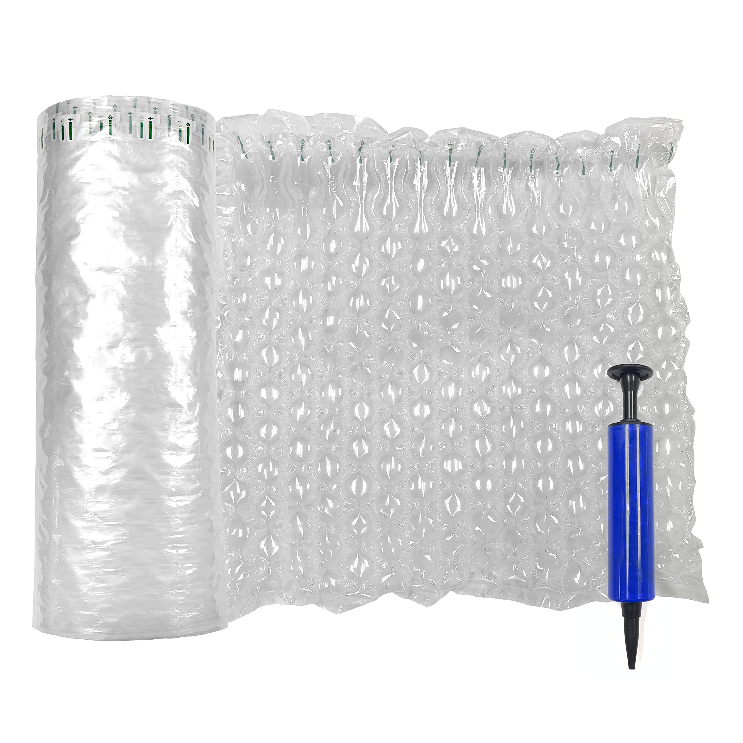 Innovative Haus 16 Inch x 72 Feet Inflatable Bubble Cushioning Wrap with Free Pump - Air Pillows for Shipping - Column Wrap for Heavy Duty Packing and Shipping Packaging