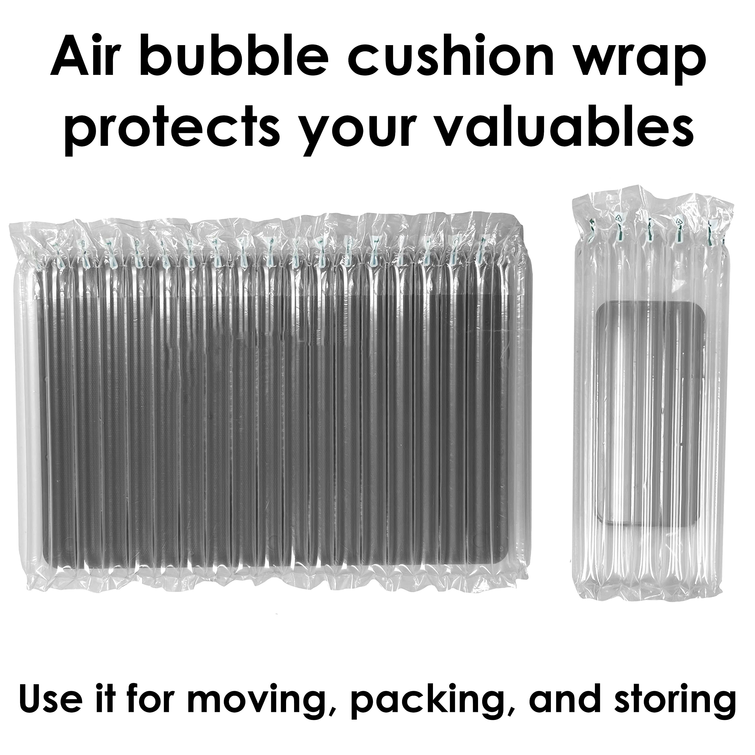 Innovative Haus 10 Inch x 144 Feet Inflatable Bubble Cushioning Wrap with Free Pump - Air Pillows for Shipping - Column Wrap for Heavy Duty Packing and Shipping Packaging