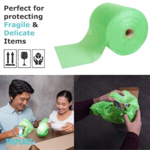 Triplast BIODEGRADABLE Green Bubble Wrap Roll (400mm x 50m) | Small Air Bubble Cushioning Bubble Wrap for Moving House, Fragile Item Packaging and Protective Wrapping for Shipping & Storage