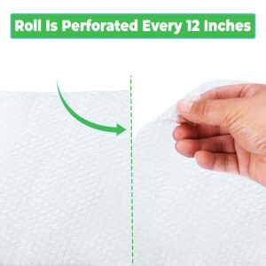 Air Bubble Cushioning Wrap large Rolls for Heavy-Duty Packing, Moving, Shipping, Packaging Boxes Mailers | 12 Inch x 72 Feet Total, Perforated Every 12"| 2 Pack, 36' Roll | 30 Fragile Sticker|USA Made