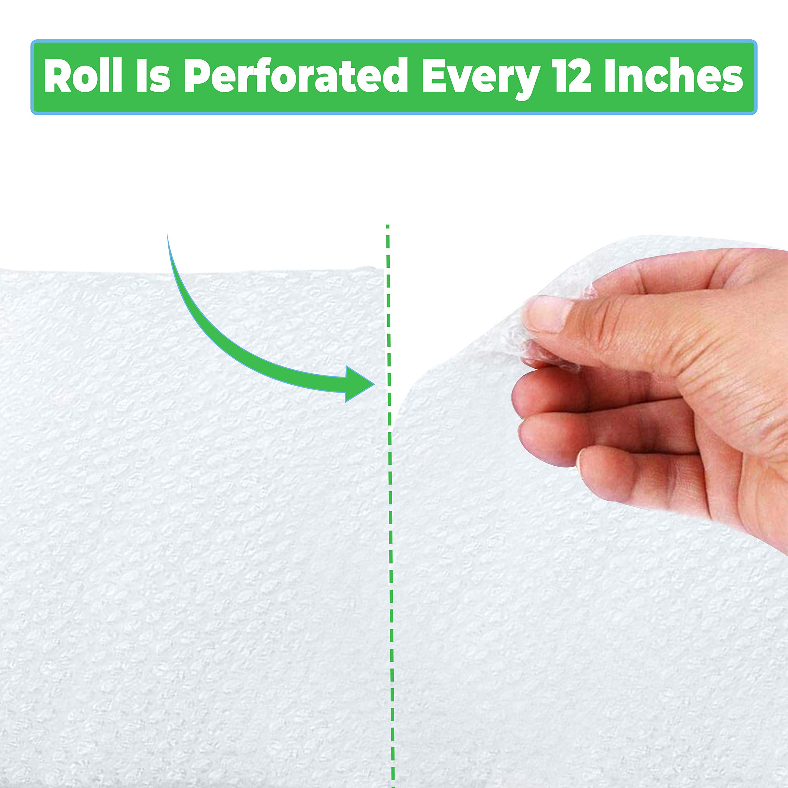 Air Bubble Cushioning Wrap large Rolls for Heavy-Duty Packing, Moving, Shipping, Packaging Boxes Mailers | 12 Inch x 72 Feet Total, Perforated Every 12"| 2 Pack, 36' Roll | 30 Fragile Sticker|USA Made