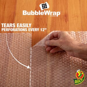 Duck Brand Bubble Wrap Roll, Original Bubble Cushioning, 12" x 60', Perforated Every 12" (1061835), Clear