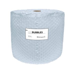 airbubbles™ 100 sq ft premium prefilled air bubble sheets for package shipping | 1 roll, 2.1 cu ft, 16 gal, 12x16-in ea | better than packing peanuts foam paper | cushion wrap protection by covogoods