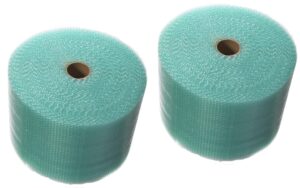 bubblefast! 2 rolls of 150' x 12" small (3/16") green bubble cushioning wrap made from recycled materials 300 sq ft total