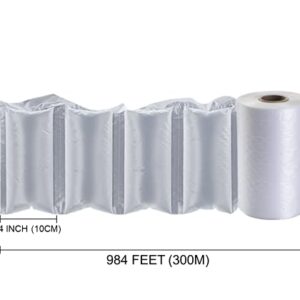 VIECAM Air Pillow Bubble Cushion Film Roll for Protection Packaging | 984ft x 4" x 8" (300m x 10cm x 20cm) | 4 PACK