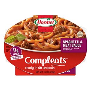 HORMEL COMPLEATS Spaghetti & Meat Sauce Microwave Tray, 7.5 oz. (7 Pack)