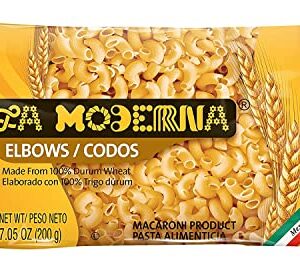 La Moderna Elbow Pasta, Noodles, Durum Wheat, Protein, Fiber, Vitamins, 7 Oz