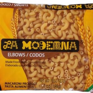 La Moderna Elbow Pasta, Noodles, Durum Wheat, Protein, Fiber, Vitamins, 7 Oz