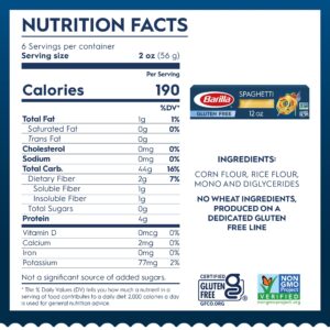 BARILLA Gluten Free Spaghetti, 12 ounce, Pack of 12