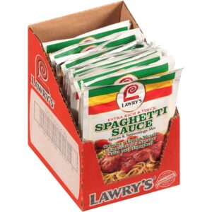 Lawry's Extra Rich & Thick Spaghetti Sauce Spices & Seasonings Mix, 1.42 oz (Pack of 12)