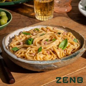 ZENB Plant Based Spaghetti - Made From 100% Yellow Peas, Gluten Free Pasta, Non-GMO, Vegan, Certified Kosher, 17g of Protein & 11g of Fiber In Every 3 oz Serving, Spaghetti - 8 oz Boxes (Pack of 3)