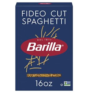 barilla fideo cut spaghetti pasta, 16 oz. box - non-gmo pasta made with durum wheat semolina - kosher certified pasta