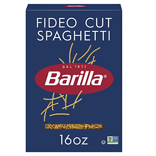 Barilla Fideo Cut Spaghetti Pasta, 16 oz. Box - Non-GMO Pasta Made with Durum Wheat Semolina - Kosher Certified Pasta