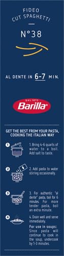 Barilla Fideo Cut Spaghetti Pasta, 16 oz. Box - Non-GMO Pasta Made with Durum Wheat Semolina - Kosher Certified Pasta