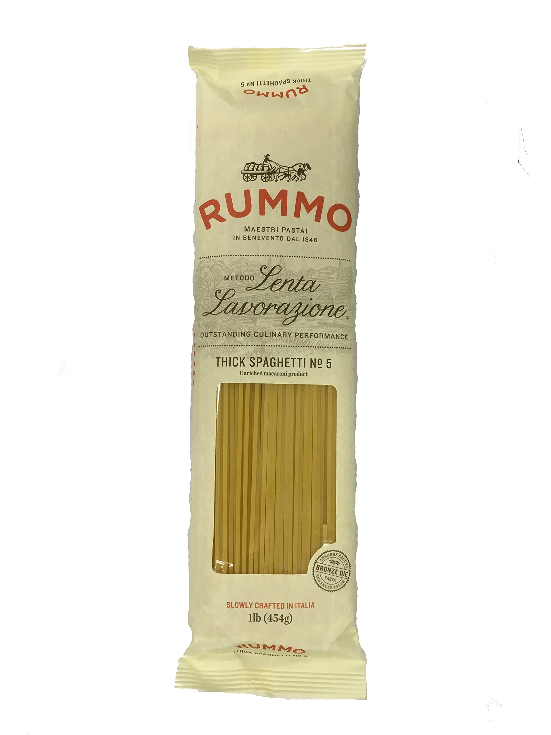 Rummo Lenta Lavorazione - Thick Spaghetti (No. 5) - Pack of 5