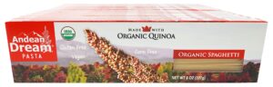 andean dream org spaghetti quinoa pasta gluten free ,8 oz(pack of 12)