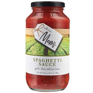 moms original garlic and basil spaghetti sauce, no sugar added, non gmo, gluten free, 24 ounce (pack of 6)