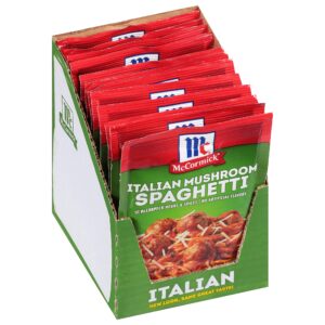 mccormick italian mushroom spaghetti sauce mix, 1.5 oz (pack of 12)