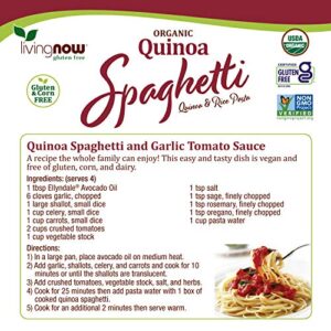 NOW Foods, Organic Quinoa Spaghetti, Gluten-Free, Corn-Free, Non-GMO, Quinoa and Rice Pasta, 8-Ounce