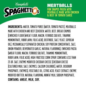 SpaghettiOs Super Mario Bros Canned Pasta with Meatballs, 15.6 oz Can (Pack of 12)