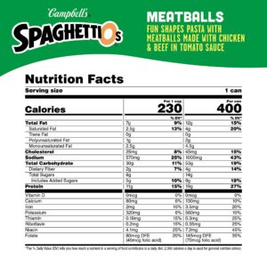 SpaghettiOs Super Mario Bros Canned Pasta with Meatballs, 15.6 oz Can (Pack of 12)