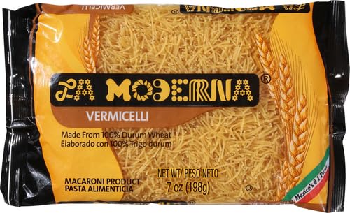 La Moderna Vermicelli Pasta, Noodles, Durum Wheat, Protein, Fiber, Vitamins, 7 Oz