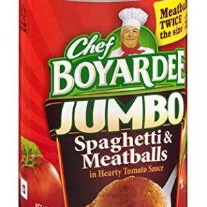 Chef Boyardee, Jumbo Spaghetti and Meatballs, 14.5 oz (411 g) (Pack of 8)