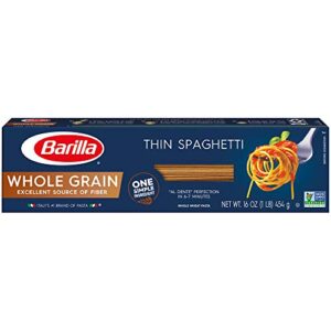 Whole Grain Pasta, Thin Spaghetti, 16oz,(Pack of 4)