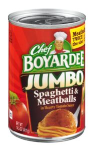 chef boyardee, jumbo spaghetti and meatballs, 14.5-ounce can (pack of 6)