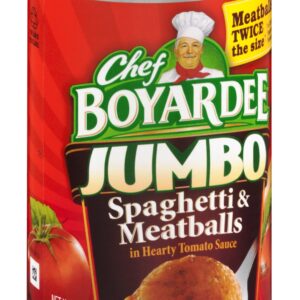 Chef Boyardee, Jumbo Spaghetti and Meatballs, 14.5-Ounce Can (Pack of 6)