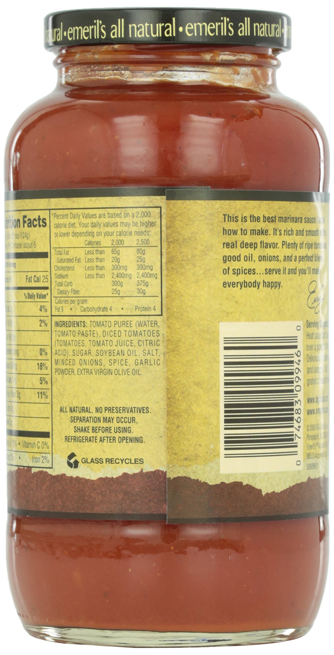 Emeril's Pasta Sauce, Marinara, 25 Ounce